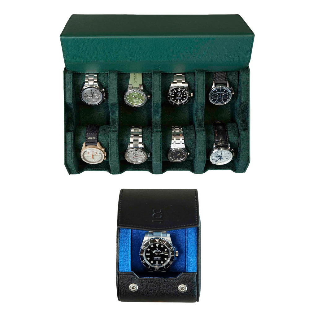 Make your own set (8 Slot Watchbox + Single Watch Roll)