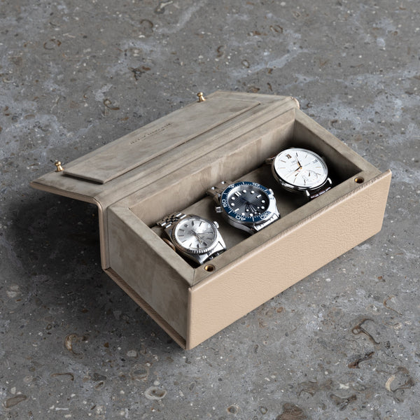 August Sandgren - Light Brown 3 Slot Watch Box